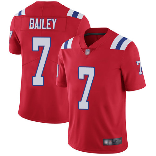 New England Patriots Football #7 Vapor Untouchable Limited Red Men Jake Bailey Alternate NFL Jersey->youth nfl jersey->Youth Jersey